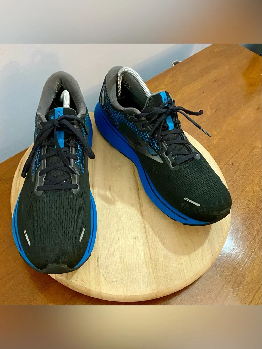 Brooks Ghost 14 Men's 13 Black/Blackened Pearl/Blue Neutral Running Shoes READ* - Picture 11 of 16